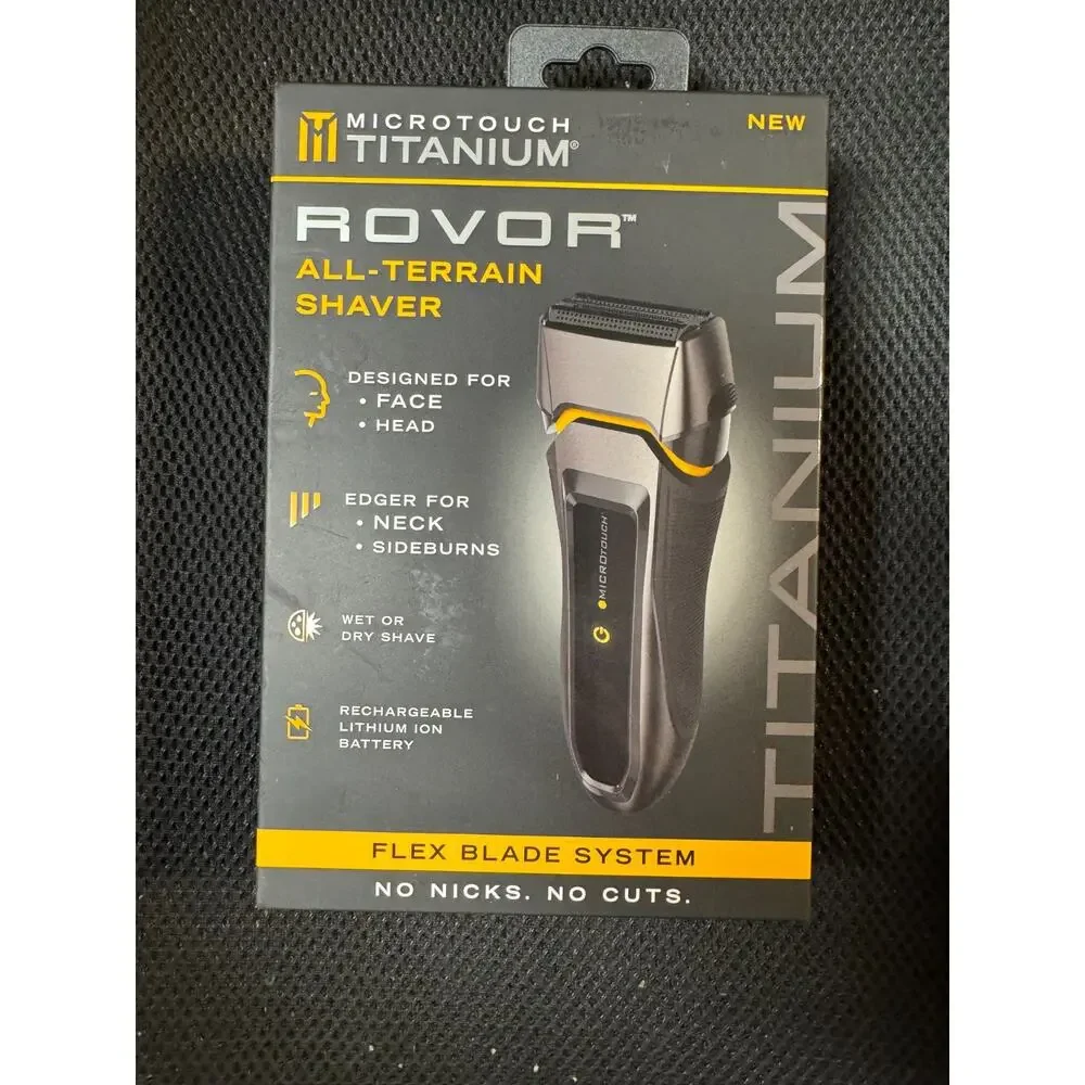 MicroTouch Titanium Rovor All-Terrain Shaver Face & Head Wet or Dry Rechargeable